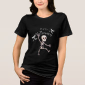 Spooky Skeleton Laughs Tri-Blend Shirt (Vorderseite)