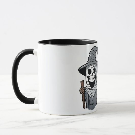 Spooky Skeleton Mage Tasse (Links)