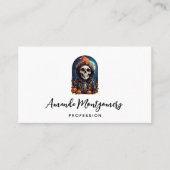 Spooky Skeleton mit Bösen Pumpkins Visitenkarte (Vorderseite)