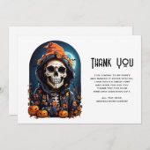 Spooky Skeleton mit Evil Pumpkins Danke (Vorne/Hinten)