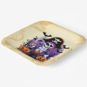 Spooky Skeleton Pirate Halloween Pappteller (Gewinkelt)