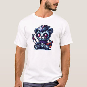 Spooky Skeleton Teddy Bar T-Shirt