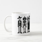Spooky Skeleton Trio Halloween Mug Kaffeetasse (Links)