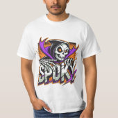 Spooky Skeleton Unleashed T-Shirt (Vorderseite)