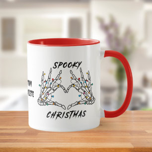 Spooky Skeleton Weihnachts-Liebe Spooky Vibes Red Tasse