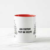 Spooky Skeleton Weihnachts-Liebe Spooky Vibes Red Tasse (Zentrum)