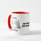 Spooky Skeleton Weihnachts-Liebe Spooky Vibes Red Tasse (Vorderseite Links)
