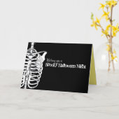 Spooky Skeleton X-Ray Halloween Karte (Gelbe Blume)