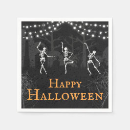 Spooky Skeletons Graveyard Halloween-Party Serviette