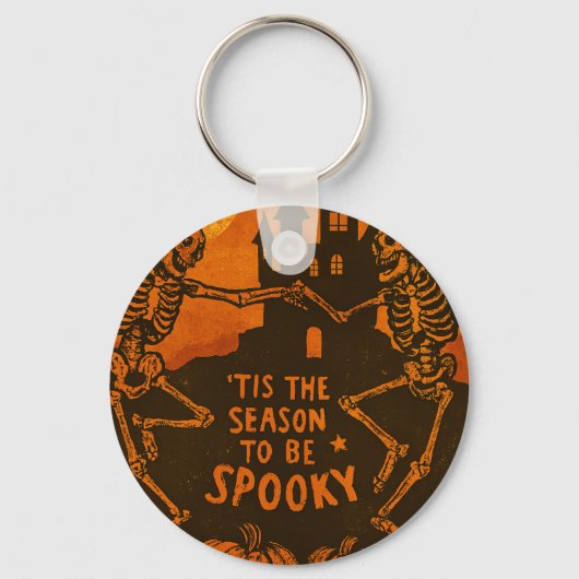 Spooky Skeletons Halloween Keychain Schlüsselanhänger (Vorderseite)