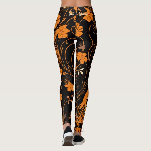 Spooky Skeletons Halloween Leggings (Rückseite)