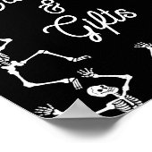Spooky Skeletons Karten und Geschenke Kinderduschs Poster (Ecke)