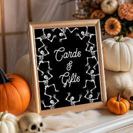 Spooky Skeletons Karten und Geschenke Kinderduschs Poster