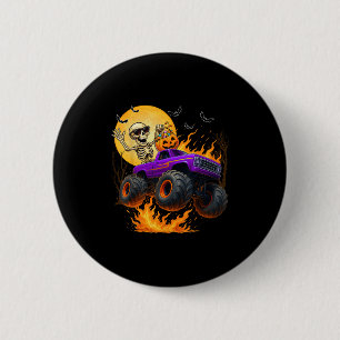 Spooky Skeletter Reiten Monster Lkw Halloween Cos Button