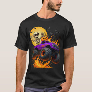 Spooky Skeletter Reitmonster Halloween T-Shirt