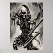 Spooky-Skelettkämpfer | AI Art Poster (Vorne)