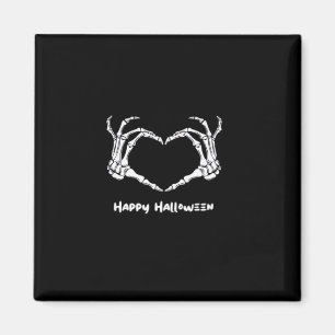 Spooky Skeletton Handherz mit "Happy Halloween" Magnet