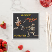 Spooky Skeletts Halloween-Party Personalisiert Serviette (Beispiel)