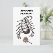Spooky-Skorpion Dankeskarte (Stehend Vorderseite)