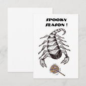 Spooky-Skorpion Dankeskarte (Vorne/Hinten)