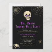 Spooky Skull Adulween Halloween Costume Party Einladung (Vorderseite)