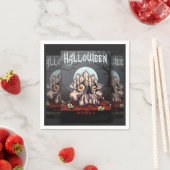 Spooky Skull and Claw Halloween Serviette (Beispiel)