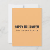 Spooky Skull and Pumpkin Personalisiert Halloween Mitteilungskarte (Rückseite)