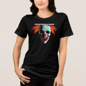 Spooky Skull Clown Funny Creepy Halloween Tri-Blend Shirt (Vorderseite)