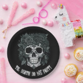 Spooky Skull Day of the Dead halloween Knochen Pappteller (Party)