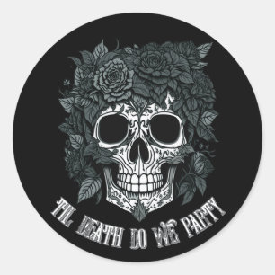 Spooky Skull Day of the Dead halloween Knochen Runder Aufkleber