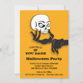 Spooky Skull Halloween Einladung (Vorderseite)