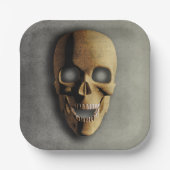 Spooky Skull Halloween-Party Pappteller (Vorderseite)