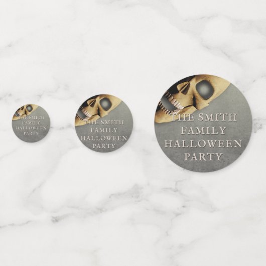 Spooky Skull Halloween-Party Table Confetti Konfetti (Vorderseiten)
