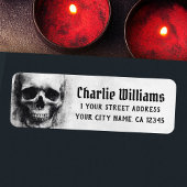 Spooky skull Halloween return address