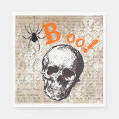 Spooky Skull Halloween Serviette (Vorderseite)