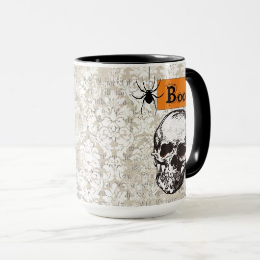 Spooky Skull Halloween Tasse (VorderseiteRechts)