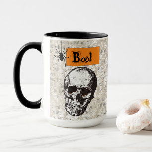 Spooky Skull Halloween Tasse