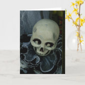 Spooky Skull Karte (Gelbe Blume)