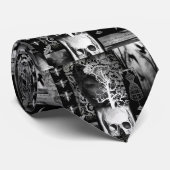 Spooky Skull Krawatte (Gerollt)