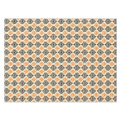 Spooky Skull Pattern Schwarz Orange Gold Halloween Tischdecke (Vorderseite (Horizontal))
