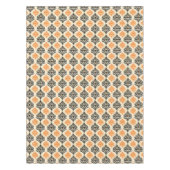 Spooky Skull Pattern Schwarz Orange Gold Halloween Tischdecke (Vorderseite)