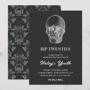 Spooky Skull RIP Zwanziger 20er Funny 30th Birthda Einladung