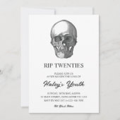Spooky Skull RIP Zwanziger 20er Funny 30th Birthda Einladung (Vorderseite)
