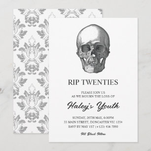 Spooky Skull RIP Zwanziger 20er Funny 30th Birthda Einladung