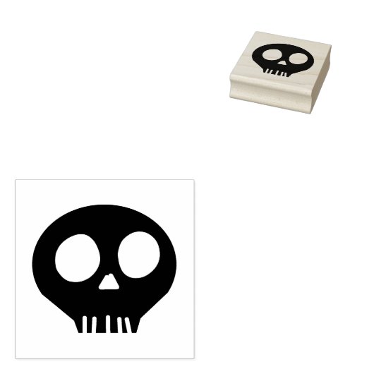 Spooky Skull Rubber Briefmarke Gummistempel (Stempel)