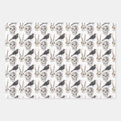 Spooky Skull Schlange Black Raven Crow Geschenkpapier Set (Vorderseite 3)