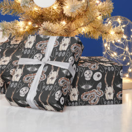 Spooky Skull Schlange Eye Black Geschenkpapier