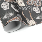 Spooky Skull Schlange Eye Black Geschenkpapier (Rolleneckpunkt)
