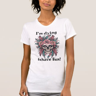 Spooky Skull Shirt FrauenkHalloween Shirt