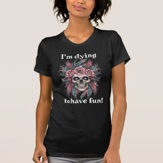 Spooky Skull Shirt FrauenkHalloween Shirt